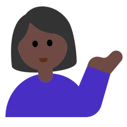Woman Tipping Hand: Dark Skin Tone — Toss Face