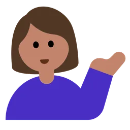Woman Tipping Hand: Medium Skin Tone — Toss Face