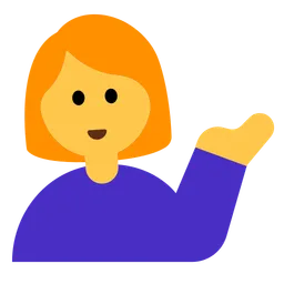 Woman Tipping Hand — Toss Face