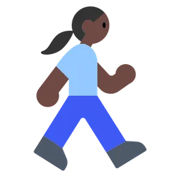Woman Walking: Dark Skin Tone — Toss Face