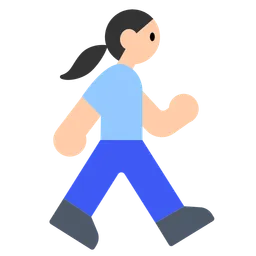 Woman Walking: Light Skin Tone — Toss Face