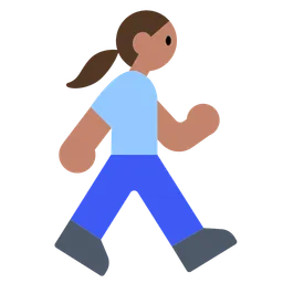 Woman Walking: Medium Skin Tone — Toss Face