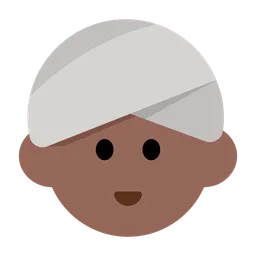 Woman Wearing Turban: Medium-Dark Skin Tone — Toss Face