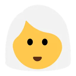 Woman: White Hair — Toss Face