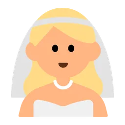 Woman with Veil: Medium-Light Skin Tone — Toss Face