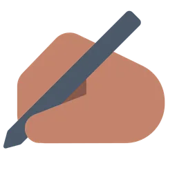 Writing Hand: Medium Skin Tone — Toss Face