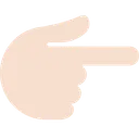 백핸드 인덱스가 오른쪽을 향함: 밝은 피부 톤