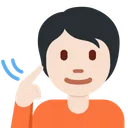 청각 장애인: 밝은 피부 톤