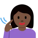 청각 장애 여성: 어두운 피부 톤
