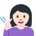 청각 장애 여성: 밝은 피부 톤