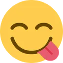 음식을 음미하는 얼굴