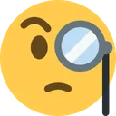 단안경이 있는 얼굴
