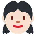 소녀: 밝은 피부 톤