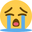 큰 소리로 우는 얼굴