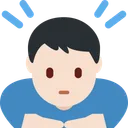 절하는 남자: 밝은 피부 톤
