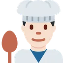 남자 요리사: 밝은 피부 톤