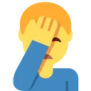 남자 얼굴 손바닥