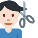 머리를 자르는 남자: 밝은 피부 톤