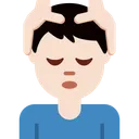 마사지를 받는 남자: 밝은 피부 톤