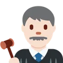 남자 판사: 밝은 피부 톤