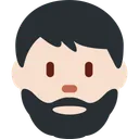 남자: 밝은 피부 톤, 수염