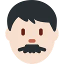 남자: 밝은 피부 톤