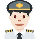 남자 파일럿: 밝은 피부 톤