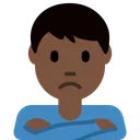 삐죽거리는 남자: 어두운 피부 톤