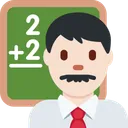 남자 선생님: 밝은 피부 톤