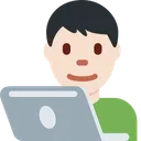 남자 기술자: 밝은 피부 톤