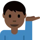 손을 내미는 남자: 어두운 피부 톤