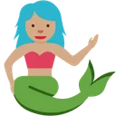 인어: 중간 피부 톤