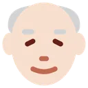노인: 밝은 피부 톤