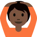 OK 제스처를 하는 사람: 어두운 피부 톤