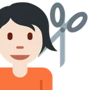 머리를 자르는 사람: 밝은 피부 톤