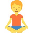 연꽃 자세를 취한 사람