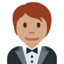 턱시도를 입은 사람: 중간 피부 톤
