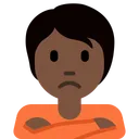 삐죽거리는 사람: 어두운 피부 톤