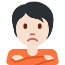 삐죽거리는 사람: 밝은 피부 톤