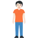 서 있는 사람: 밝은 피부 톤