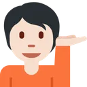 손을 내미는 사람: 밝은 피부 톤