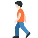 걷는 사람: 밝은 피부 톤