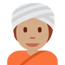 터번을 착용한 사람: 중간 피부 톤