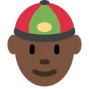 두개골 뚜껑이 있는 사람: 어두운 피부 톤