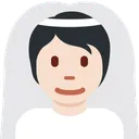 베일을 쓴 사람: 밝은 피부 톤
