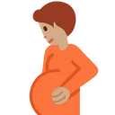 임산부: 중간 피부 톤
