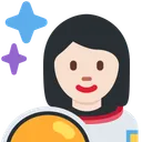여성 우주 비행사: 밝은 피부 톤