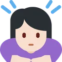 절하는 여성: 밝은 피부 톤
