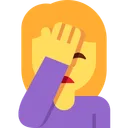 여성 얼굴 손바닥