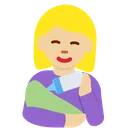 아기에게 젖을 먹이는 여성: 중간 정도의 밝은 피부 톤
